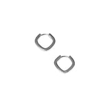 Hexa Silver Hoops