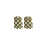 Thea Mini Clips - Olive Checkerboard (Set of 2)