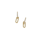 Ava huggie earrings in 18K gold-plated stainless steel, product shot on white background