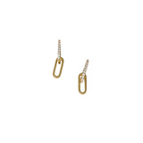 Ava huggie earrings in 18K gold-plated stainless steel, product shot on white background