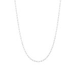 Blakely paperclip chain necklace in silver finish