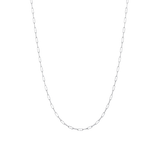 Blakely paperclip chain necklace in silver finish
