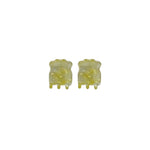 Capri mini claw clip set of two in Citrus green cellulose acetate