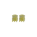 Capri mini claw clip set of two in Citrus green cellulose acetate