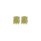 Capri mini claw clip set of two in Citrus green cellulose acetate