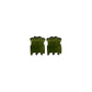 Capri mini claw clip set of two in Matcha olive-green cellulose acetate