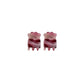 Capri mini claw clip set of two in Merlot Marble pink-and-wine cellulose acetate