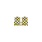 Capri mini claw clip set of two in Olive Checkerboard green-and-cream cellulose acetate