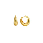 Eden Earrings — chunky tapered gold dome hoop earrings, shown as a pair, from Zoé Jewelry.