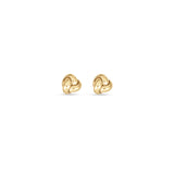 Eternal Knot Studs — gold love-knot stud earrings, shown as a pair, from Zoé Jewelry.