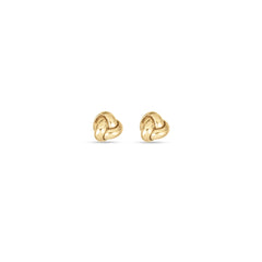 Eternal Knot Studs — gold love-knot stud earrings, shown as a pair, from Zoé Jewelry.