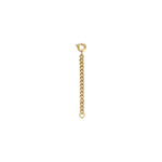 18K gold-plated 2-inch curb-link chain extender with spring-ring clasp