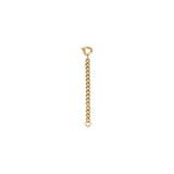 18K gold-plated 2-inch curb-link chain extender with spring-ring clasp