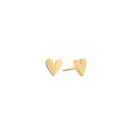 Heart Studs — small gold heart stud earrings, shown as a pair, from Zoé Jewelry.