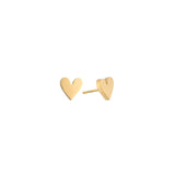 Heart Studs — small gold heart stud earrings, shown as a pair, from Zoé Jewelry.