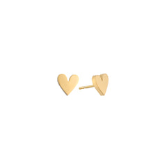 Heart Studs — small gold heart stud earrings, shown as a pair, from Zoé Jewelry.