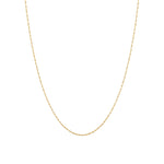Honey twist Singapore-style chain necklace in 18K gold-plated finish