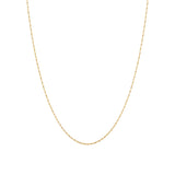 Honey twist Singapore-style chain necklace in 18K gold-plated finish