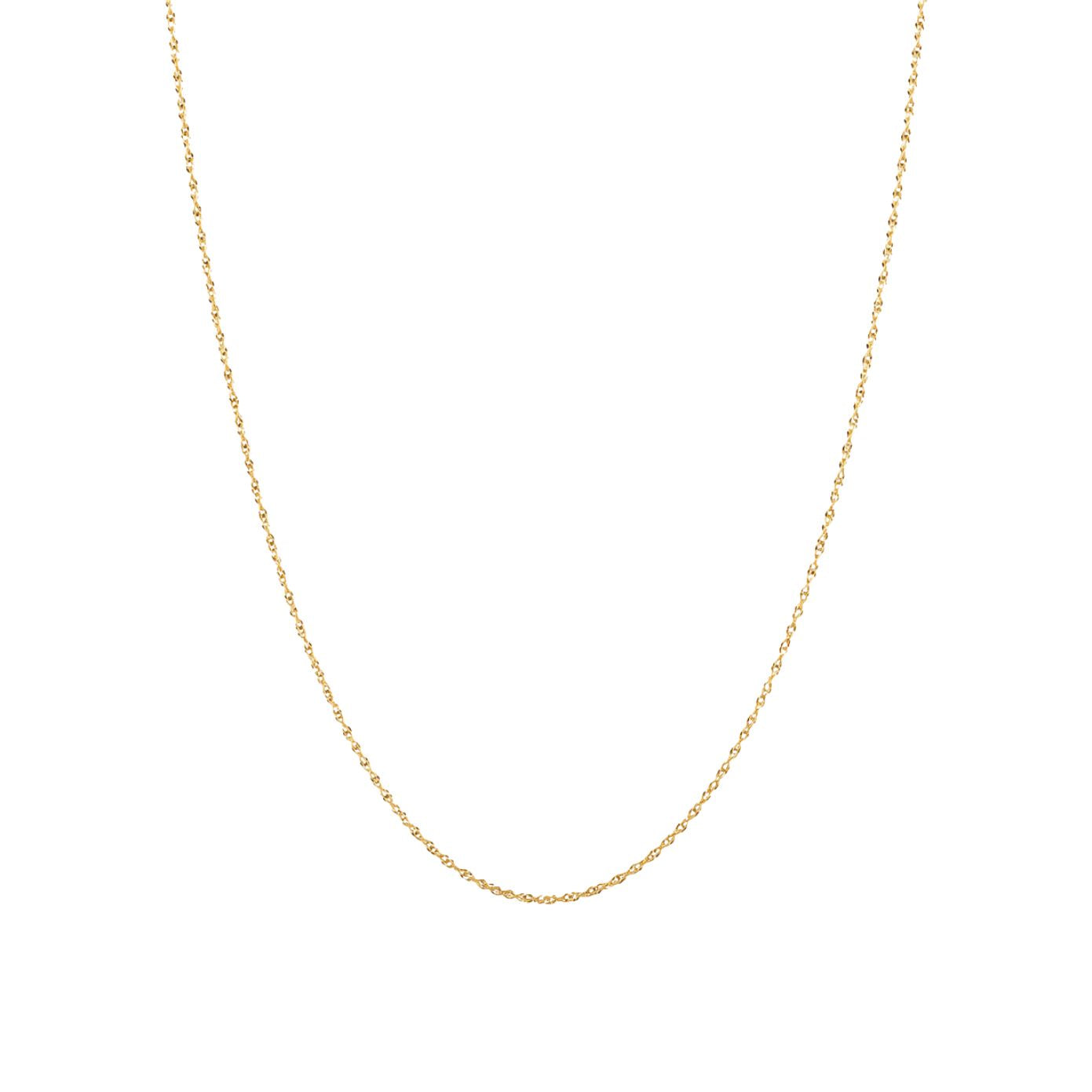 Honey twist Singapore-style chain necklace in 18K gold-plated finish