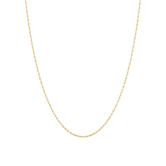 Honey twist Singapore-style chain necklace in 18K gold-plated finish