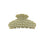 Hydrangea rounded claw clip in Olive Checkerboard green-and-cream cellulose acetate