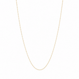 Margot paperclip chain necklace with elongated links in 18K gold-plated finish