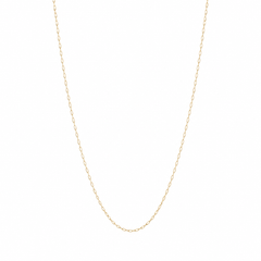 Margot paperclip chain necklace with elongated links in 18K gold-plated finish