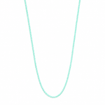 A dainty natural green gemstone beaded necklace on an 18K gold-plated adjustable chain. Layers beautifully for everyday wear. Shop Marisol by Zoé.