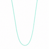 A dainty natural green gemstone beaded necklace on an 18K gold-plated adjustable chain. Layers beautifully for everyday wear. Shop Marisol by Zoé.