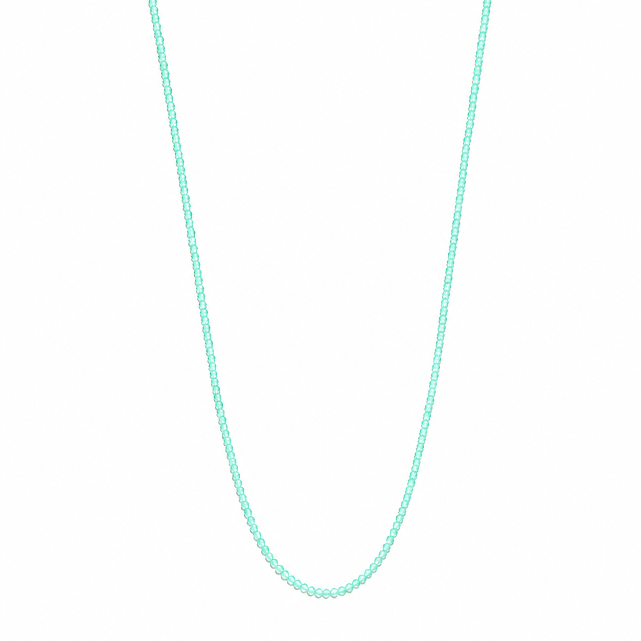 A dainty natural green gemstone beaded necklace on an 18K gold-plated adjustable chain. Layers beautifully for everyday wear. Shop Marisol by Zoé.