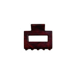 Ohana rectangular claw clip in Cherry Cola deep wine marble cellulose acetate