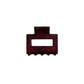 Ohana rectangular claw clip in Cherry Cola deep wine marble cellulose acetate