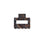 Ohana rectangular claw clip in Cocoa Swirl brown marble cellulose acetate