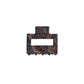 Ohana rectangular claw clip in Cocoa Swirl brown marble cellulose acetate