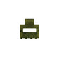 Ohana rectangular claw clip in Matcha green marble cellulose acetate