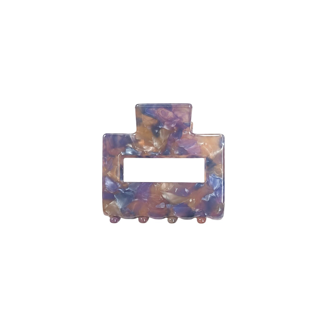 Ohana rectangular claw clip in Sunset purple-amber marble cellulose acetate

Upsells