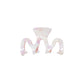 Swiggle wavy claw clip in Blush pearly pink-and-cream marble cellulose acetate