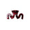 Swiggle wavy claw clip in Cherry Cola deep wine marble cellulose acetate