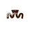 Swiggle wavy claw clip in glossy Espresso dark-brown cellulose acetate