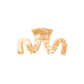 Swiggle wavy claw clip in Golden Hour champagne pearl marble cellulose acetate