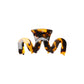 Swiggle wavy claw clip in Mocha Noir tortoiseshell cellulose acetate