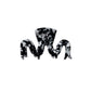 Swiggle wavy claw clip in Monochrome Marble black-and-white speckled cellulose acetate
