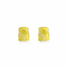Thea Mini Clips in Citrus — a set of two bright marbled acetate claw clips from Zoé Jewelry.