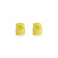 Thea Mini Clips in Citrus — a set of two bright marbled acetate claw clips from Zoé Jewelry.