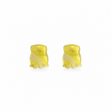 Thea Mini Clips in Citrus — a set of two bright marbled acetate claw clips from Zoé Jewelry.
