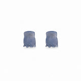 Thea Mini Clips in Cloud — a set of two soft white marbled acetate claw clips from Zoé Jewelry.