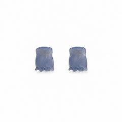 Thea Mini Clips in Cloud — a set of two soft white marbled acetate claw clips from Zoé Jewelry.