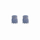 Thea Mini Clips in Cloud — a set of two soft white marbled acetate claw clips from Zoé Jewelry.