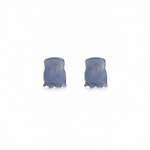 Thea Mini Clips in Cloud — a set of two soft white marbled acetate claw clips from Zoé Jewelry.