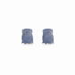 Thea Mini Clips in Cloud — a set of two soft white marbled acetate claw clips from Zoé Jewelry.